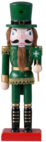 Cabilock Soldat Casse-Noisette de Noël en Bois avec Support 25cm Poupée Casse Noisette de Décoration Décoration de Noël Traditionnelleah pour Fête Figurine Soldat