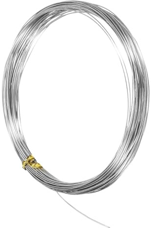 M METERXITY 22 Gauge Stainless Steel Craft Wire, 0.6mm 10m Bendable Floral Snare Wire for Jewelry Making/Sculpting/Armature Crafting/Floral Bonsai/DIY Crafts