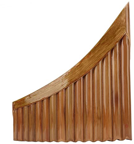 Naroote Flauta de Pan, bambú Puro, Respetuoso con el Medio Ambiente, 15 Tubos, Instrumento de Viento de Madera con Llave G (mano derecha)
