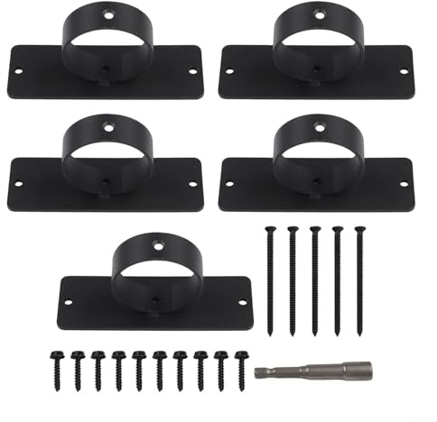Gettimore 5Pcs Rope Fence Brackets, Stainless Steel Wall Mount Hanger Drop With Anchor Supports Hemp Support Ceiling Hook For Fencing Stair Railing