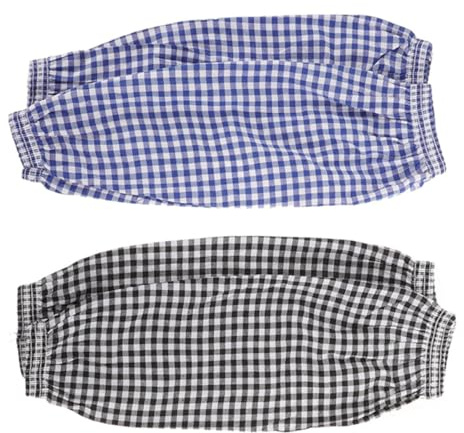 HEATSHAKING Maniche Copribraccia Lunghe da Cucina in Cotone Traspirante, Protezione Anti Sporco per Lavare i Piatti e Pulizia, Set da 2 Paia Nero e Blu per Uso Domestico e Giardinaggio