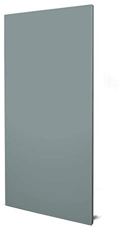 banjado® Magnettafel 37 x 78cm / Magnetwand aus Metall/Magnetpinnwand als Memoboard/Pinnwand Magnettafel Küche, Büro, Kinderzimmer inkl. 4 Magnete & Montageset - Farbe Grau