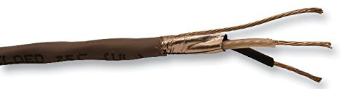 Tinned Copper, 4.318mm, Grey, PVC, 2 Core, 7 x 30AWG, 100ft, 30.5m, 300V, 22AWG type Foil Shield, Multicore Cable