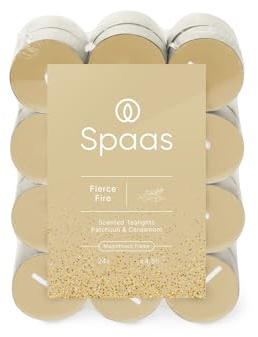Spaas Scented Tealights flatpack x24 4,5h - Fierce Fire