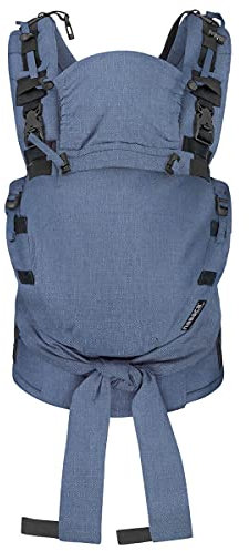 Hoppediz NABACA Babytrage | Komfort-Modultrage | ab Geburt ✓ Bauchtrage ✓ Rückentage ✓ Individuell anpassbar (Baukastensystem) ✓ Ausgezeichnet ✓ kbA (Bio) ✓ Basic-Set Kreta