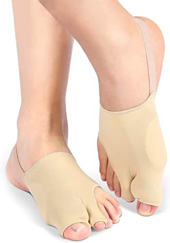 1 Paire de Bandage Hallux Valgus Correction Oignon Correcteur écarteur D'orteils Grand Redresseur D'orteil avec Sangle de Talon Antidérapante et Coussinet en Gel contre la Douleur Soulagement Oignon E