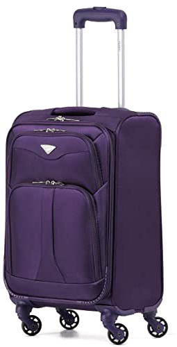 Flight Knight Leichter 4-Rad-Koffer 800d Soft Case Robust Anti Crack Cabin Carry on Hand Luggage Genehmigt Von Uber 100 Fluggesellschaften, Darunter Easyjet, Ba Und Viele Andere!