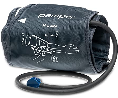 PEMPA Manguito Tensiometro para BP100 para Uso Fácil en el Hogar | Reemplazo Brazalete Tensiometro para Monitor de Presión Arterial | Tamaño M-L (22-42 cm)