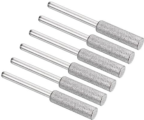 PATIKIL 7/32 Inch Diamond Chainsaw Sharpener, 6 Pack Sharpening Stone Polishing Grinding File Tool, Silver