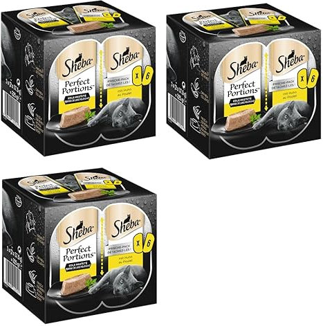 Sheba Perfect PORTIONS Pastete mit Huhn (3X 225g, Huhn)