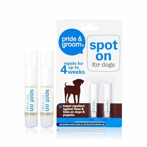 AHAD Spot On For Dogs Flea & Tick Repellent Pet Grooming Kit Repel For Up To 4 Weeks Insect Repellent Treatment For Kills Fleas Ticks Lice Dogs Puppies Supplies Pet Accessories White (Pack Of 2)