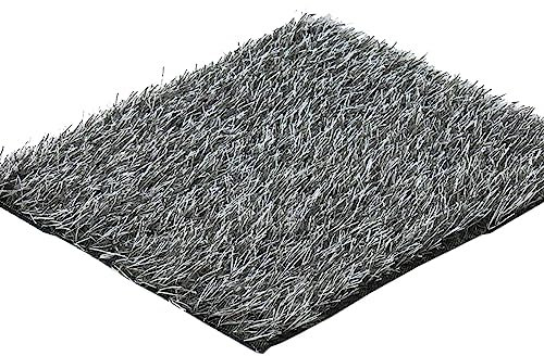 Grauer künstlicher Gartenrasen, keine Wartung erforderlich, realistischer grauer Kunstrasen mit Drainage für die Rasendekoration im Innen- und Außenbereich (Size : 2x0.5m)