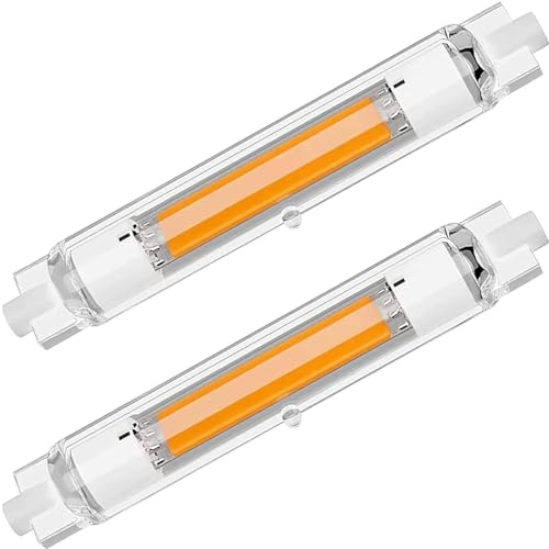 Anugsoe R7S LED 118mm Dimmbar Birne 30w - R7S led 118mm 30W Glühbirne ersatz für 300wHalogen Lampen - Warmweiß 3000K 3000LM für Deckenfluter, Leselampen, Kein Flackern, 2er Pack