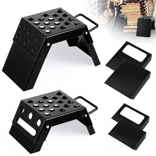 DaisyInner Motorrad-Startblock-Hilfe, verstellbar, 7,6–22,9 cm, Motorsport-Fußhocker, Dirt-Bike-Zubehör für E-Bikes, Jugendliche, Moto-Crosser, Touren-Motorräder (schwarz), 2 Stück