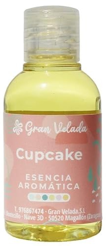 Gran Velada - Duftöl Cupcake 100 ml | Aromatisches Essenzöl für Kerzen, Seifen und Diffuser, Süßer Duft mit Vanille, Karamell und Mandel, Hochkonzentriertes Parfümöl für DIY Kosmetik & Home Fragrance