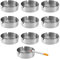 10pcs Cenicero de Acero Inoxidable,Impermeabile,Cenicero Redondo,cenicero moderno de mesa,Cenicero de Sobremesa Portátil para Interiores y Exteriores,para Mesa de Balcón,8cm