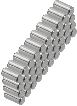 PATIKIL Perno di Posizionamento in 304 Acciaio Inox 4x8mm 50pz | Spina Centraggio Perni Metallo Cilindrica per Mensole Elementi per Posizione Componenti Fissaggio Mobili