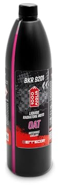ERRECOM 1000 Miglia BKR 9201 Liquido Radiatore Moto Oat -38°C/+125°C, Antigelo Pronto all’Uso con Pacchetto inibitore a Base Organica Oat, 1 litro - Rosa
