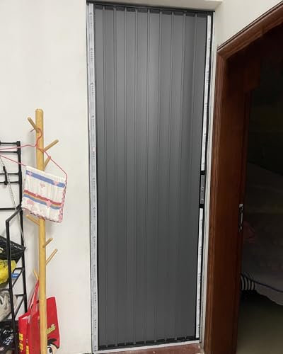 ZIMGOD Falttür Innentüren Falttür für Flur Speisekammer Metall, Verschließbare Falttür für Türen Badezimmer Schrank, Schiebetüren mit Beschlägen, Falttür für Garage Büro Falttor(25x39in (63.5x100cm))