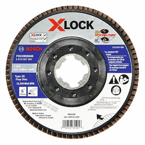 BOSCH FDX2950040 Fächerscheibe, 12,7 cm, X-Lock Dorn Typ 29, Körnung 40, 10 Stück