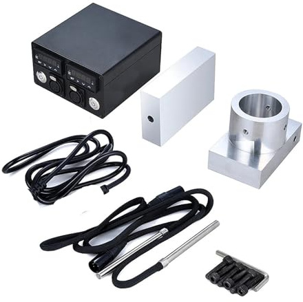 ZKLGS Pressa per colofonia, Kit Piastra pressa for colofonia da 3x5 Pollici con Doppio modulo regolatore di Temperatura PID Compatibile con Varie Presse idrauliche Telaio A/H
