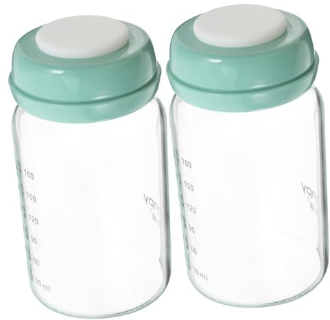 BESTonZON 2piezas Botella Para Almacenar Leche Materna De Vidrio Biberón Transparente Limpio Para Bebés Para Uso Casa