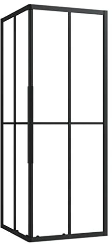 Cabine de douche ESG 70 x 70 x 180 cm – Moderne et peu encombrante pour les petites salles de bain – Facile à nettoyer et durable – Avec joint et accessoires de montage
