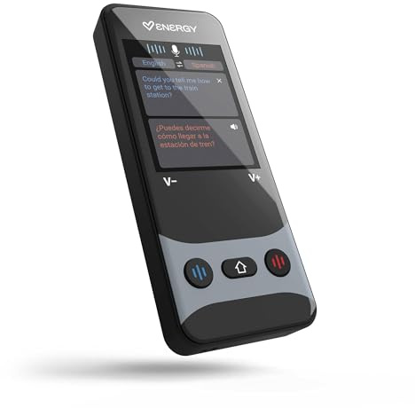 Energy Sistem AI Translator Traductor de Idiomas Portatil con IA 160 Idiomas Incluidos Online y 21 Offline Traduccion por Voz en Tiempo Real Camara 5MP para Fotos Pantalla 2.4 Bluetooth