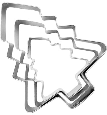 Duvcoywae Moldes Navideños para Hornear, Cortadores de Galletas de Metal Navidad - Molde para galletas de acero inoxidable - Moldes para galletas navideñas, juego de cortadores de para árbol