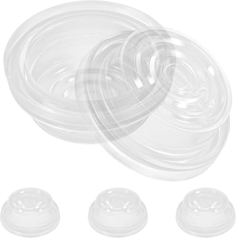 CLISPEED Accessori per Tiralatte Elettrico in Silicone 4 Unitá, Coppette Trasparenti in Silicone per Pompe a Vuoto, Compatibili Tiralatte Manuali ed Elettrici, Forniture per Allattamento