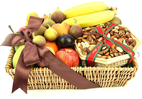 Send Gourmet Fresh Fruit 'N' Nut Basket with Next Day UK Delivery. Free Message Card Option Available