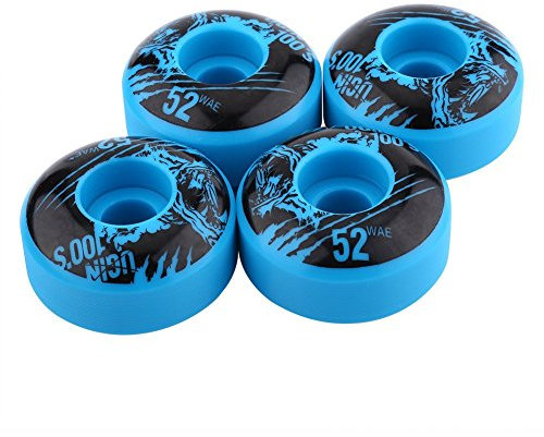 Alomejor 4 Stücke/Set Skateboard Outdoor Classic 52mm x 30mm PU Cruiser Longboard Skateboard Ersatzradsatz(Blau)