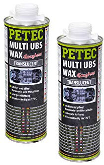 2 Liter Petec UBS Wax Unterbodenschutz auf Wachsbasis Saugdose transparent