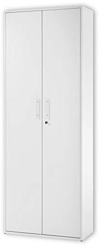 Stella Trading PRONTO Aktenschrank abschließbar, lichtgrau - Büroschrank mit zwei Türen - Modernes Büromöbel Komplettset - 80 x 216 x 35 cm (B/H/T)