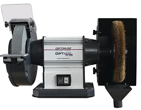 Optimum Kombischleifmaschine GU 20B (230V, für Werkstätten, Außendurchmesser 200 mm, Drehzahl 2850 min-1)