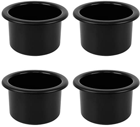 WANGCL 4 Stück Kunststoff-Tischbecherhalter, 79 mm Durchmesser, Couch-Getränkehalter, schwarz, Auto-Getränkehalter für Sofa, Boot, Wohnmobil, Couch, Auto, LKW, Pokertisch