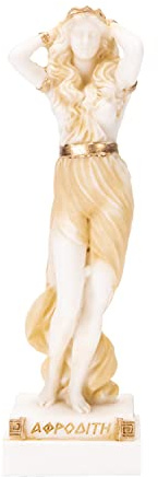 Grekisk gudinna Aphrodite Venus födelse av sexig naken alabaster staty 6,2 tum