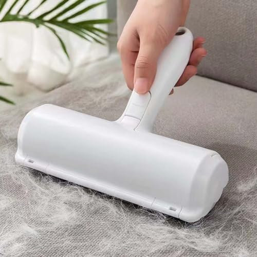 arsglaci The Pet Hair Lint Fur Remover Roller Brush Tool is a Convenient Way to Remove Pet Dog Cat hair from Carpets, Sofas and Beds.(White)