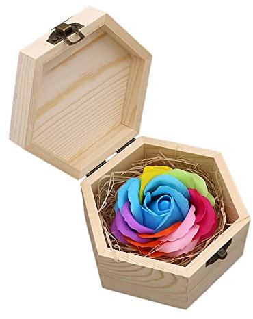 Duories Seifenblume,Rosenbox,Rose Handgemachte,Ewige Rose Box,Rose Geschenkbox,Rosen Haltbar,Konservierte Rose,Infinity Rosen,Bunte Rosen,für Valentinstag, Muttertag,Weihnachten,Jubiläum,Geburtstag,J