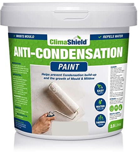 SmartSeal Anti-Condensation Paint - Premium Ceiling & Wall Paint. Reduce Condensation on Walls & Ceilings in Bathrooms, Kitchens & Bedrooms with our Moisture Resistant Paint (Wessex Stone, 2.5 Litre)