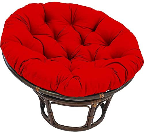 CAZARU Schaukelstuhl-Kissen, runder Patio-Garten-Geflecht-Hängeei-Rattan-Stuhl-Hängematten-Auflage, Innen-Außen ohne Sitzkissen-I 140 x 140 cm