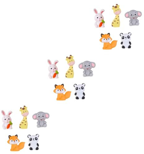 TOYANDONA 3 Sets Einzigartige Geburtstagstortenaufsätze in Tierform Dekorative Einsätze Aus Harzmaterial Für Jungen- Und Mädchenpartys 5 Stück * 3
