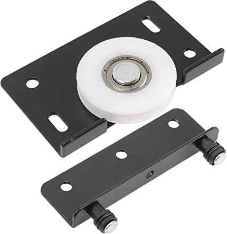 DOITOOL 2pièces Rail De Porte Coulissante Avec Poulie Et Amortisseur Kit De Roulette Pour Armoire Et Penderie Coulisse De Porte Silencieuse Et Résistante