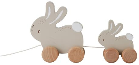 Little Dutch 8861 FSC Holz Nachziehtier Hase beige - Baby Bunny - Newborn Naturals