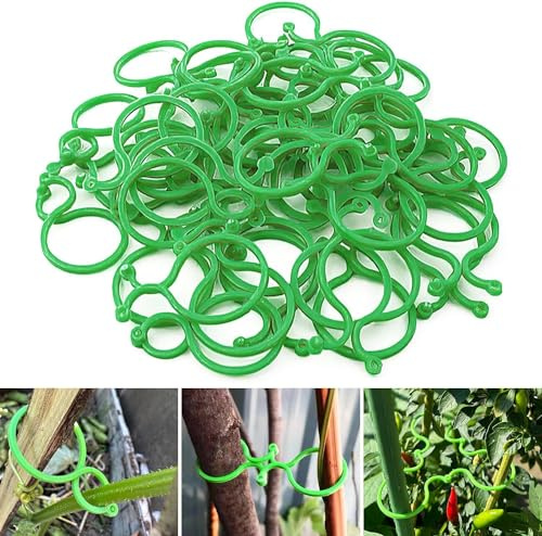 Yungeln 200 Stück Pflanzenclips Pflanzenklammern Tomatenclips Kunststoff Tomatenklammern für Kletterpflanzen