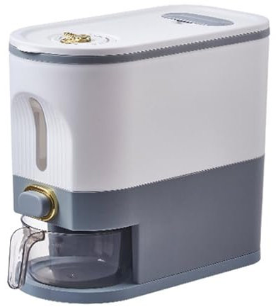 Rice Donor | Re-exed Storage Container for Granola and Rice | Muesli Organizer, Family Granola Dispenser, Bucket with Display, Cup Measurement