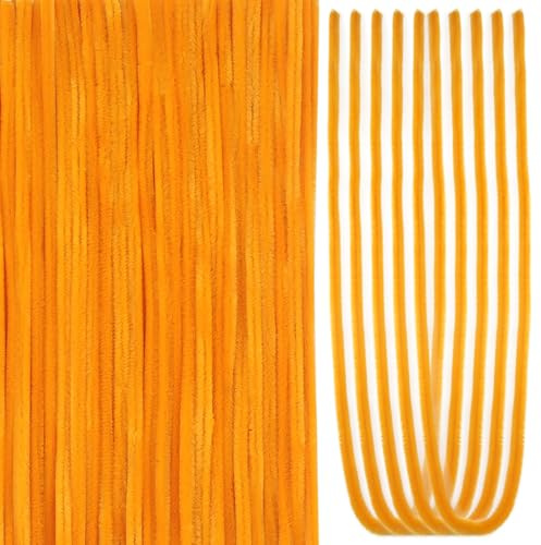 TOAOB 100 Stück Pfeifenputzer zum Basteln 60 cm Lang Orange Pfeifenreiniger | Biegeplüsch, Für Basteln und Dekorieren, DIY Kreatives Basteln, Kunst Handwerk, Gestalten von Tieren , Figuren Dekorieren