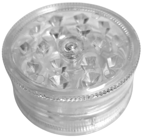 TEQY Molinillo de especias y tabaco Grinder de plástico para picar tabaco y cualquier especia (blanco)