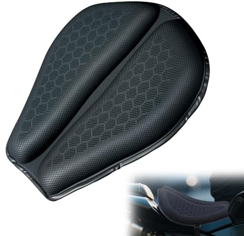 Yonynn Shake Rider Motorcycle Seat Cushion, 3D Gel Honeycomb Seat Pad for Motorcycles, Shock Absorbing & Pressure Relief, Anti-Slip Seat Cushion Motorcycle for Tailbone Comfort on Long Rides (1pc)