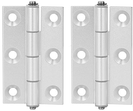 Bisagra plana 2 piezas Bisagra cuadrada de aluminio pesado con casquillo de resina para puertas de gabinete y hardware de muebles duradero superficie lisa liviana 79x61 mm